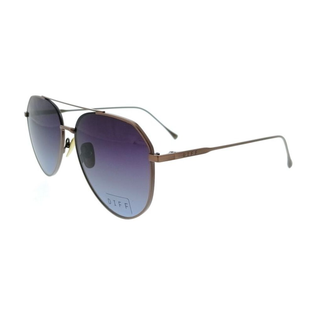Diff SDFDASH61BROP Black Aviator Unisex Sunglasses